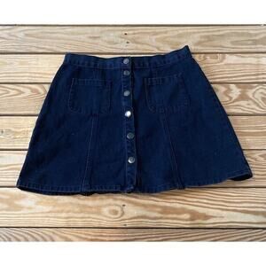 BDG Button Front Denim Skirt Size Medium Women’s Black